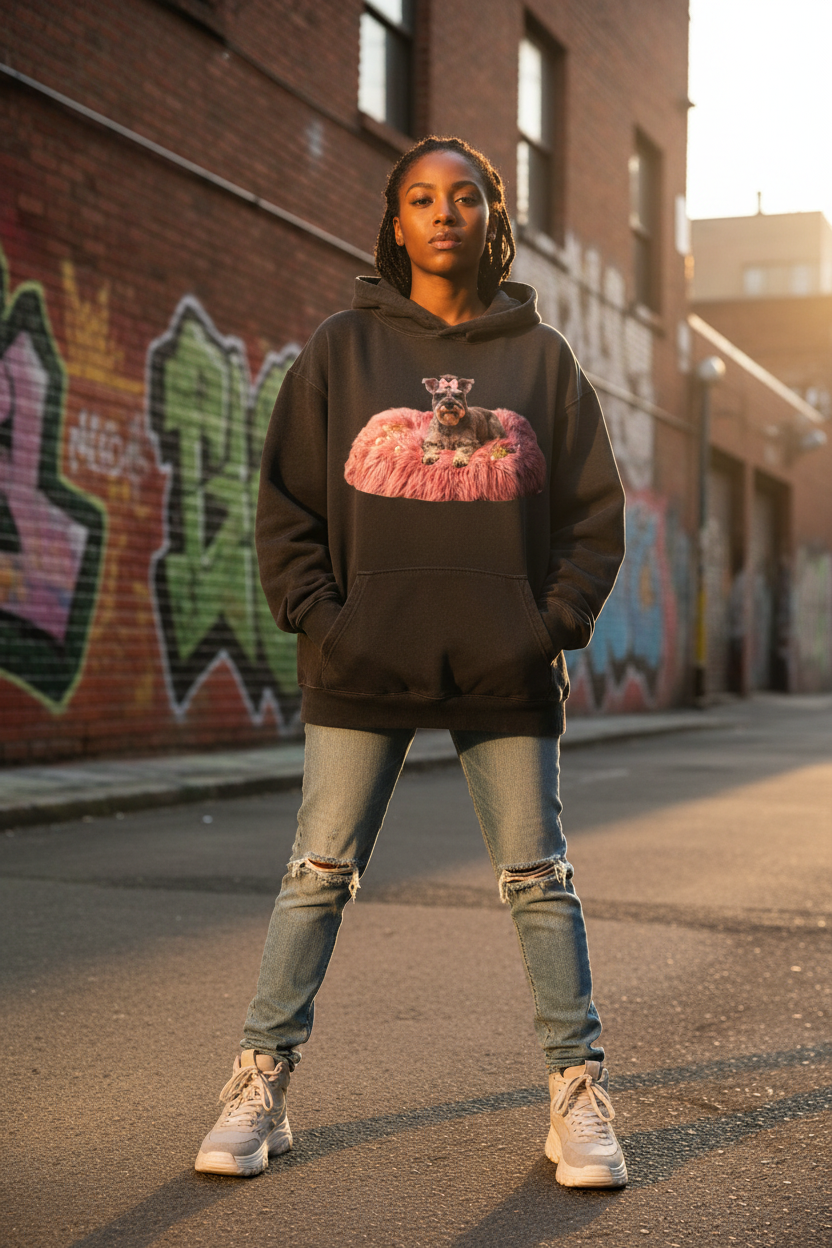 Princess Schnauzer Heavyweight Sunfade Oversized Hoodie