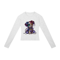 Gryptik Stitch Puppy (Purple) Slim Raglan Long Sleeve T-Shirt