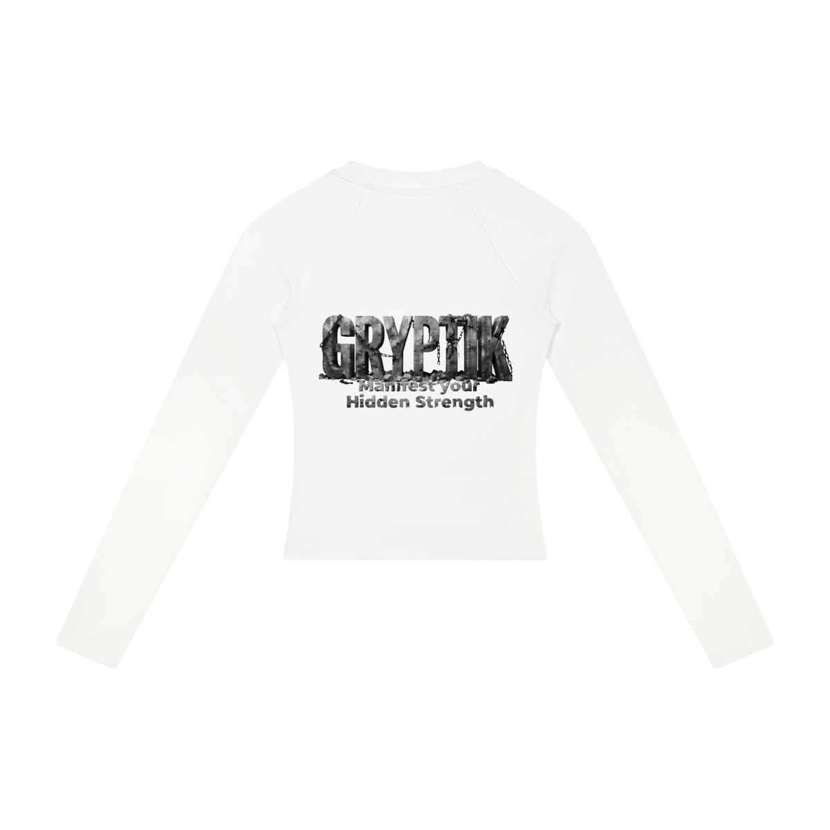Gryptik Stitch Puppy (Teal) Slim Raglan Long Sleeve T-Shirt