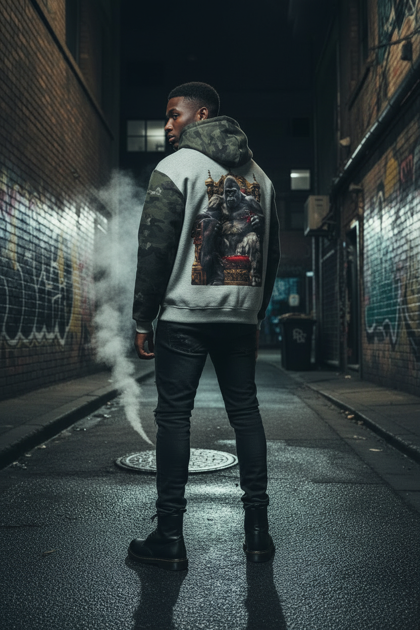 Gorilla Gryptik Camo Full Zip Boxy Hoodie