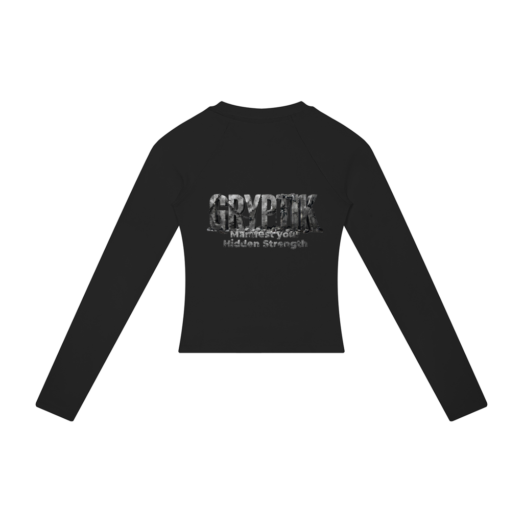 Gryptik Stitch Puppy (Purple) Slim Raglan Long Sleeve T-Shirt