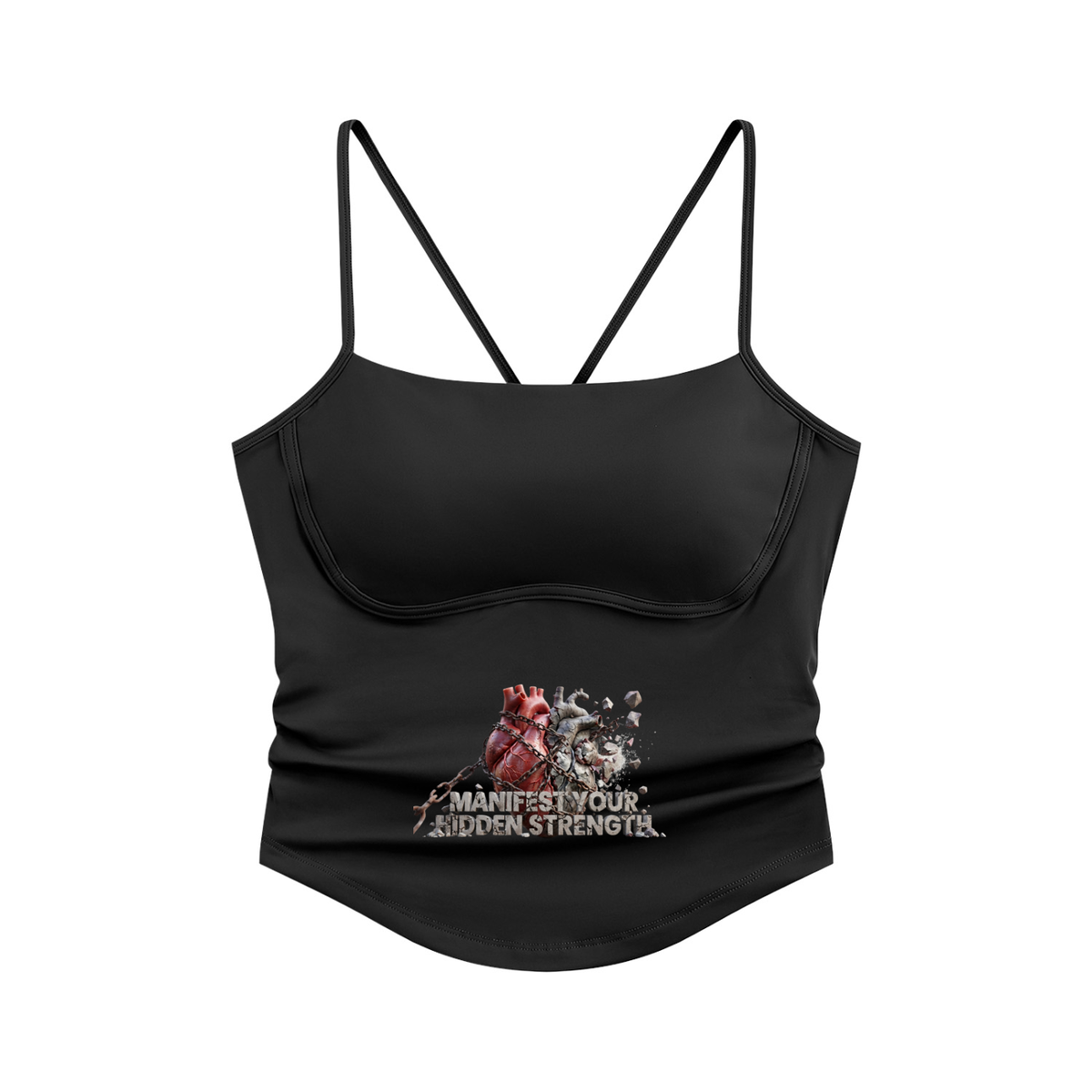 Gryptik Heart Ruched Yoga Tank Top