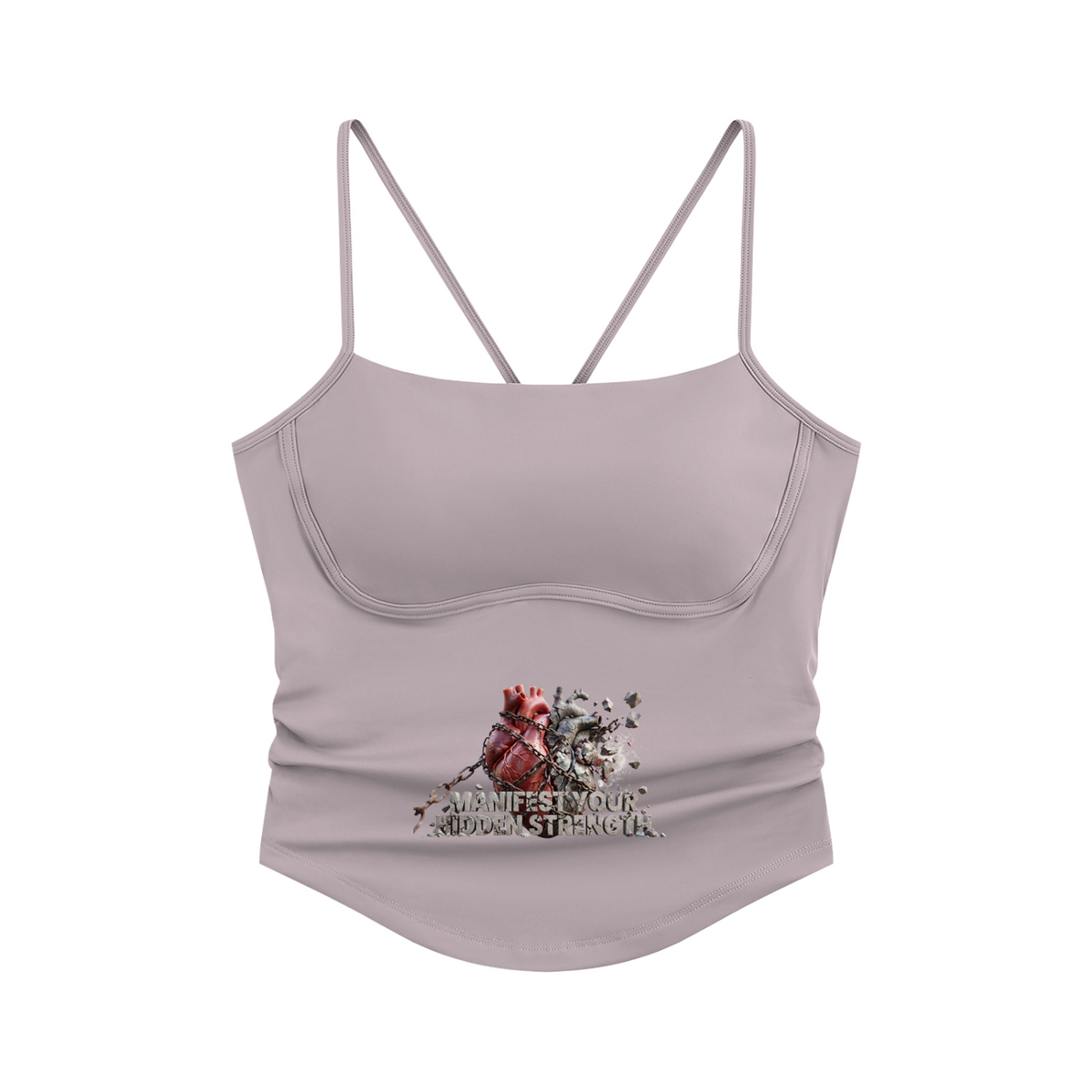 Gryptik Heart Ruched Yoga Tank Top