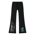 Women’s Gryptik Stitch Puppy (Teal) Flared Drawstring Yoga Pants