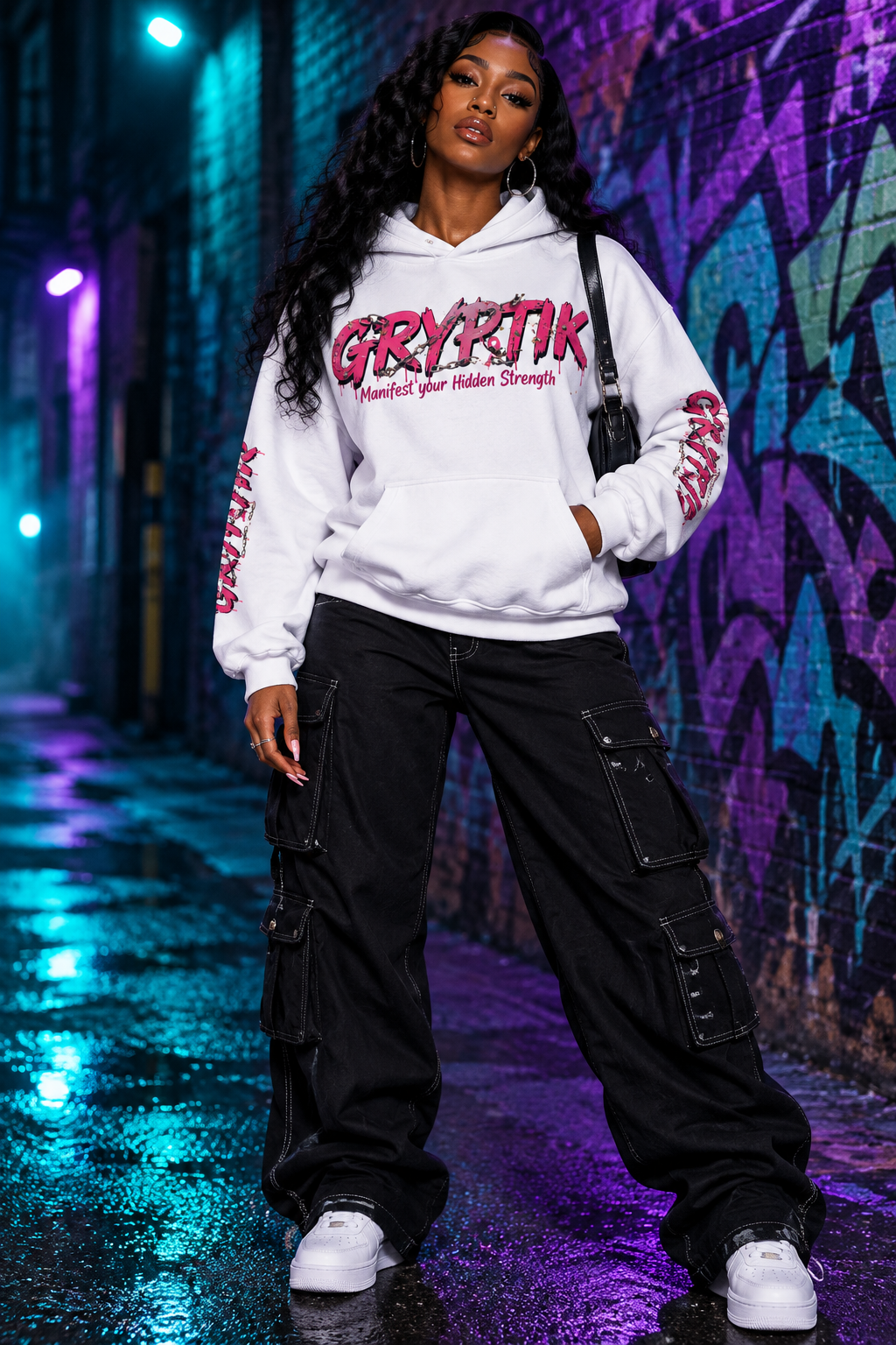 Gryptik Unisex Breast Cancer Awareness Halloween Hoodie
