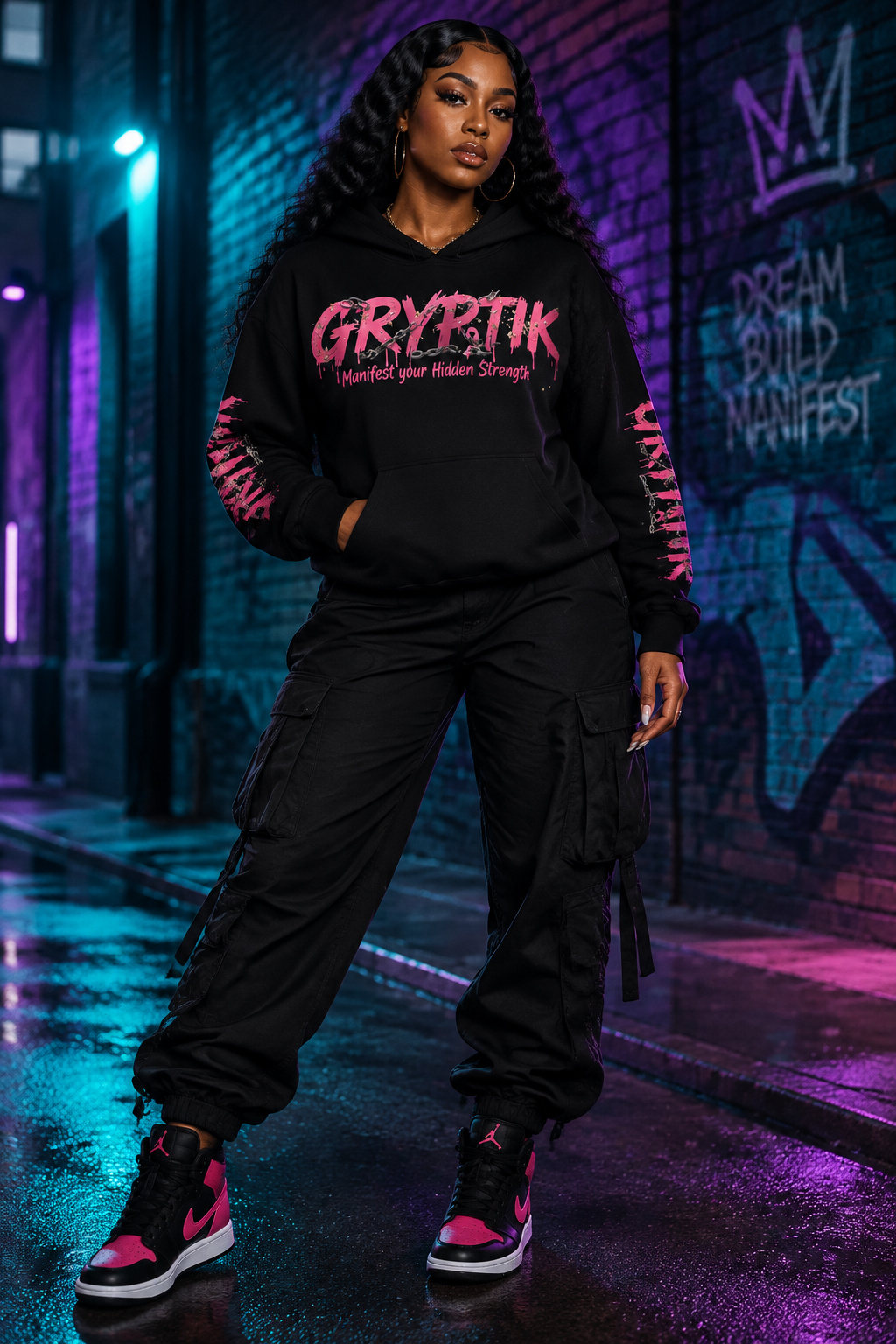 Gryptik Unisex Breast Cancer Awareness Halloween Hoodie